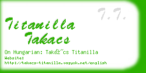 titanilla takacs business card